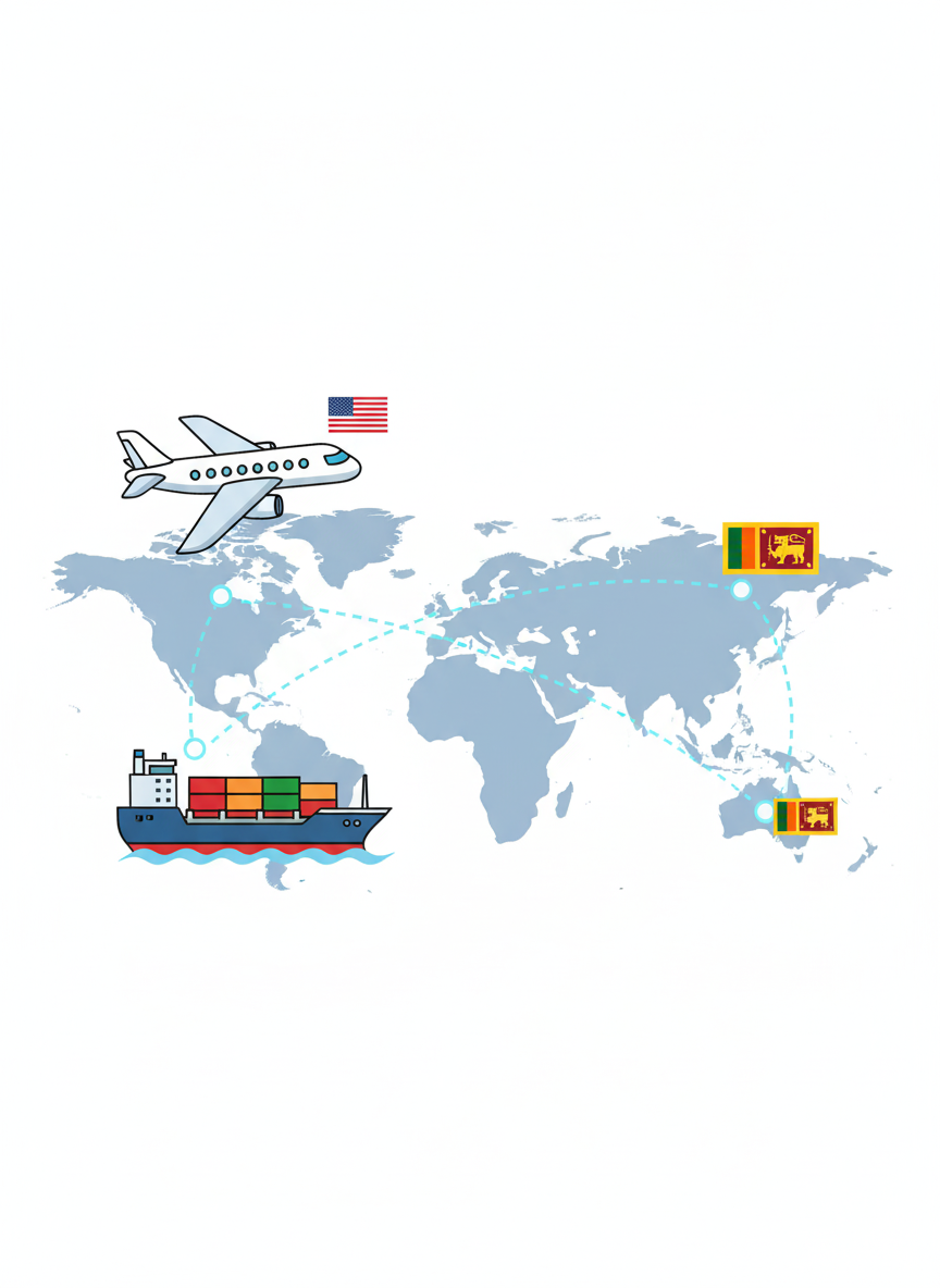 USA to Sri Lanka Cargo
